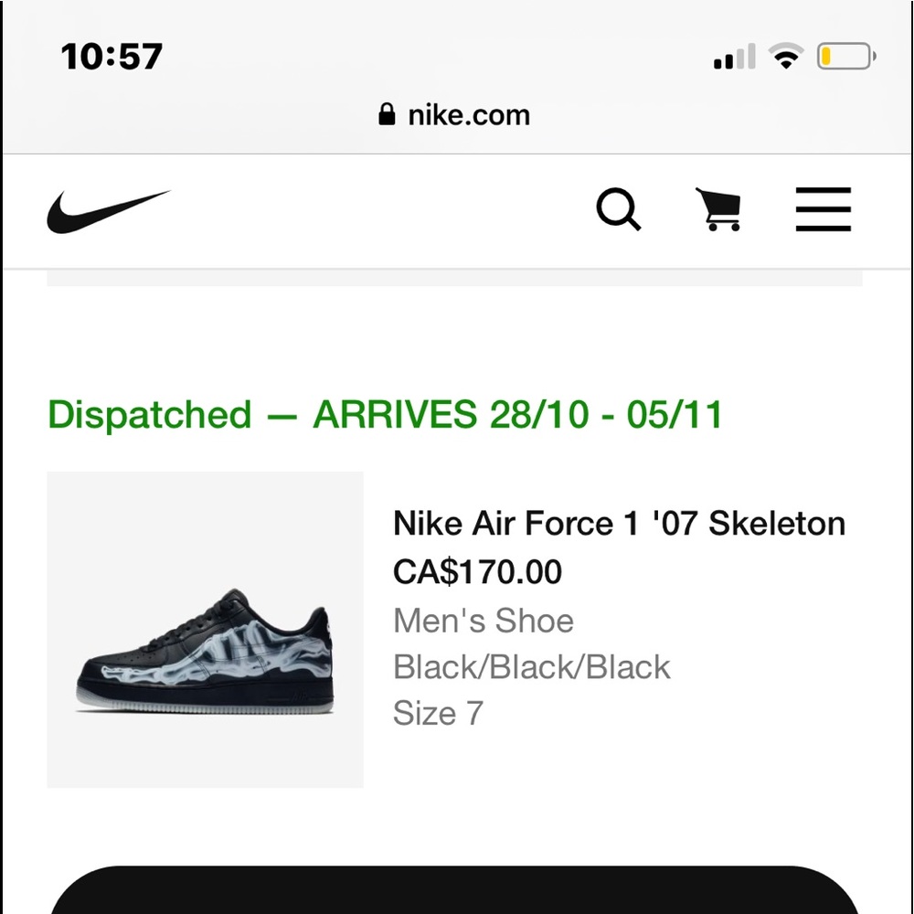 Nike Air Force 1 Skeleton (halloween 2019) - Picture 6 of 6